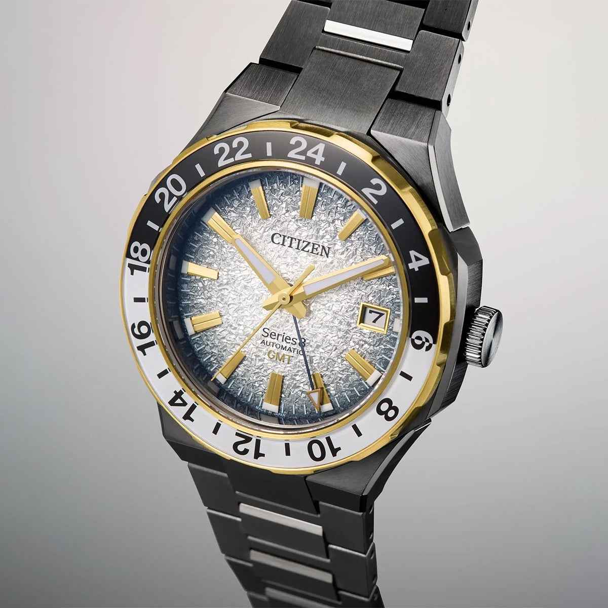 Citizen Men's Series 8 The Seasons Winter Automatic Gray Stainless Steel Watch with Silver Dial