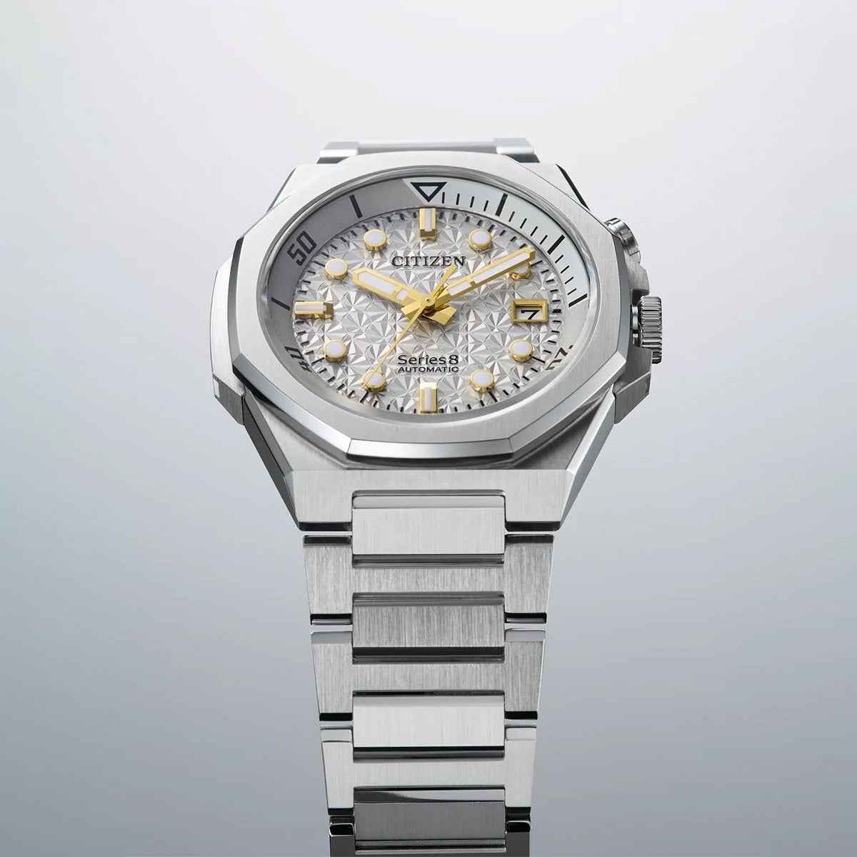 Citizen Men's Series 8 City Lights Automatic Stainless Steel Watch with Silver Dial