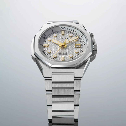 Citizen Men's Series 8 City Lights Automatic Stainless Steel Watch with Silver Dial