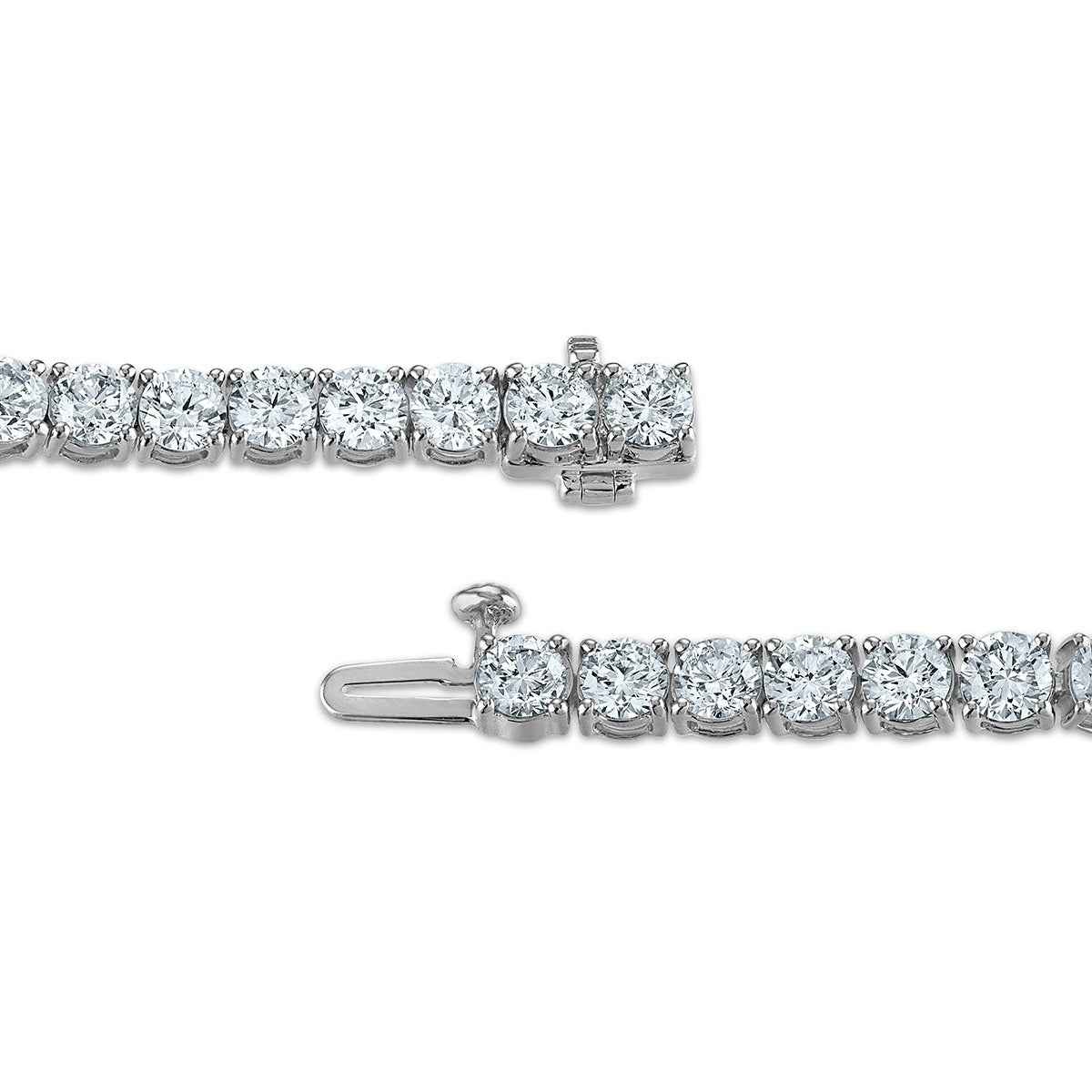 Adamante 10 ct. tw. Lab-Grown Diamond Tennis Bracelet in 14K White Gold front view