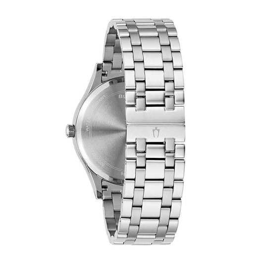 Bulova Men's Classic Quartz Stainless Steel Watch with Silver Dial