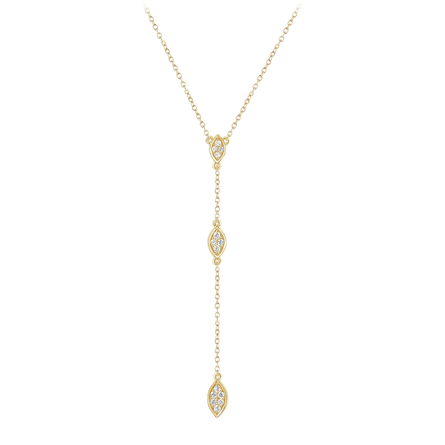 1/5 ct. tw Lariat Diamond Necklace in 10K Yellow Gold