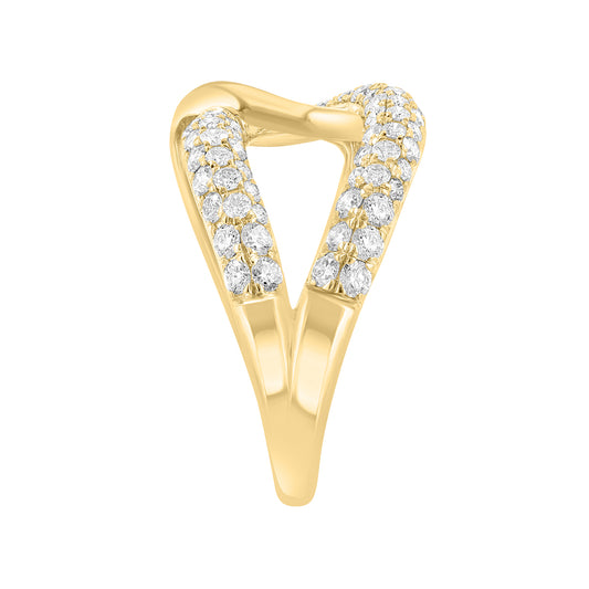 14K yellow gold 3/4 ct. diamond linked Effy ring