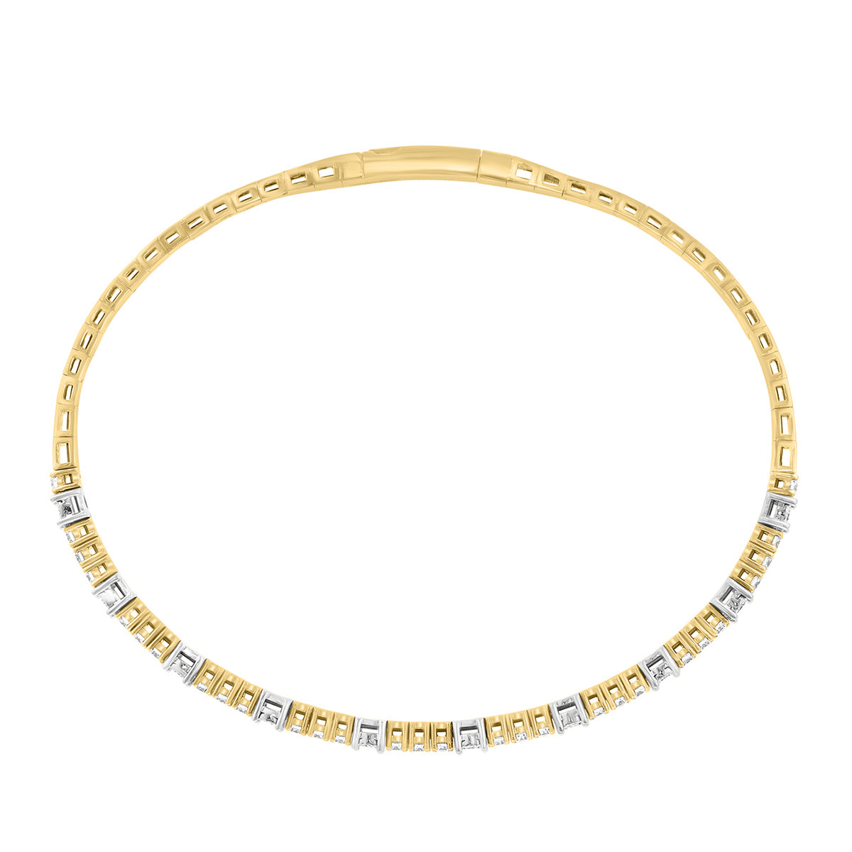 two tone gold 3/4 ct. diamond Effy bangle bracelet