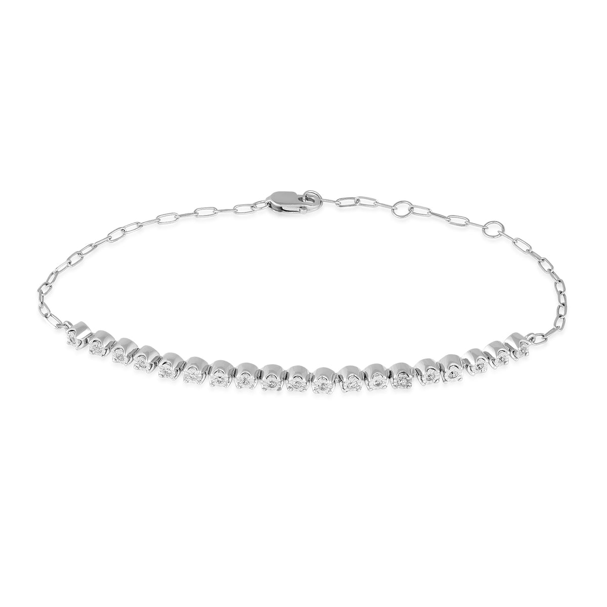 Sterling silver Adamante 1/6 ct. tw. lab-grown diamond bracelet