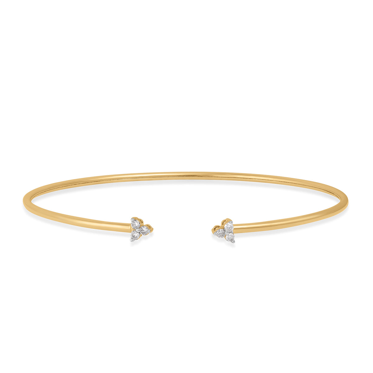 Vermeil Demi Fine 1/17 ct. tw. lab-grown diamond cuff bracelet