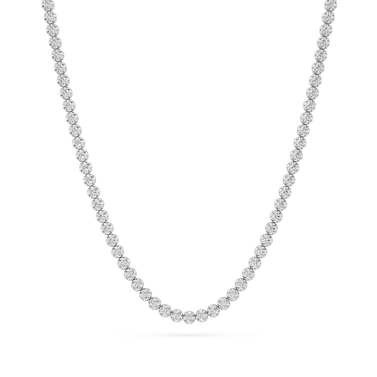 Sterling silver Adamante men's 5 ct. tw. lab-grown diamond tennis necklace