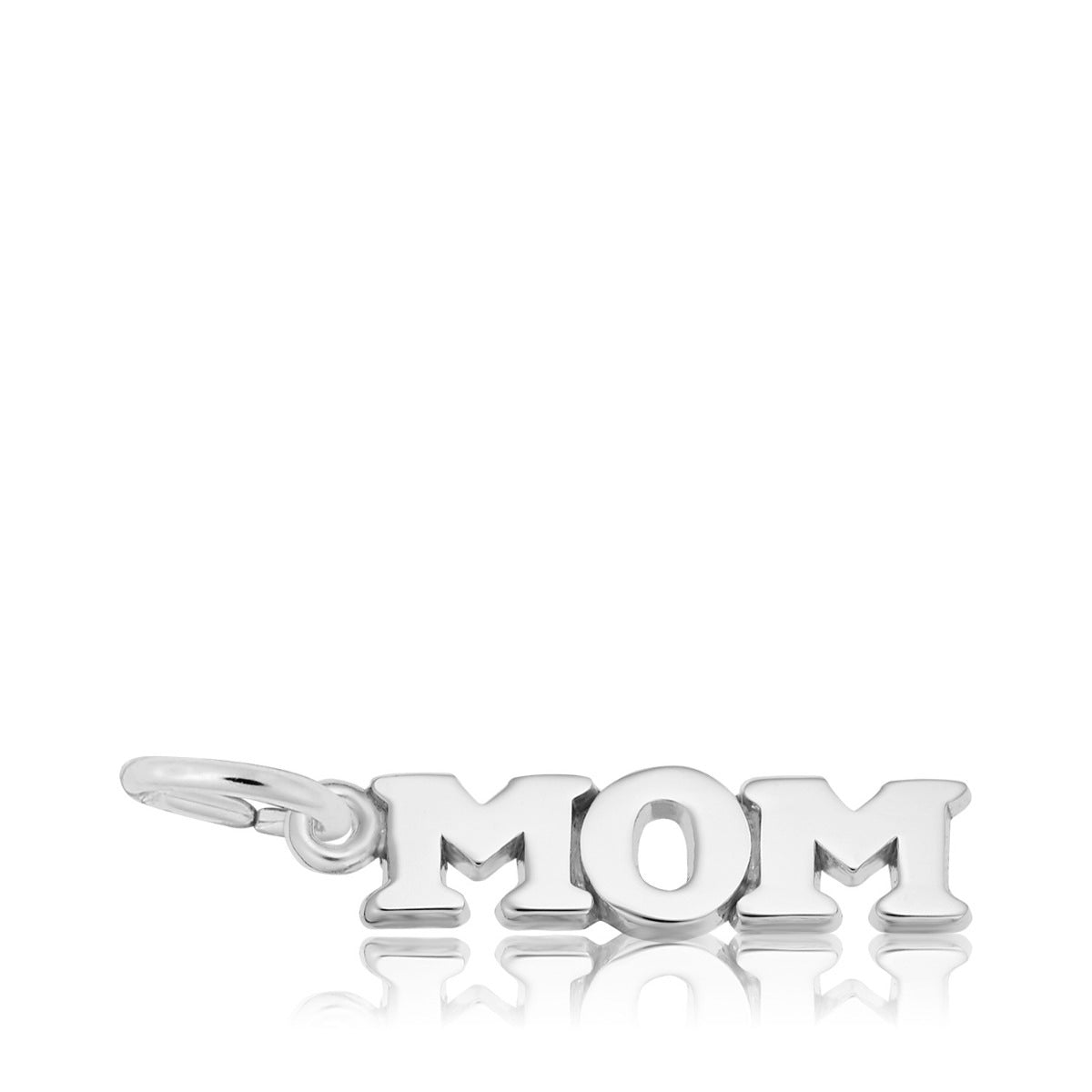 Mom Charm in Sterling Silver