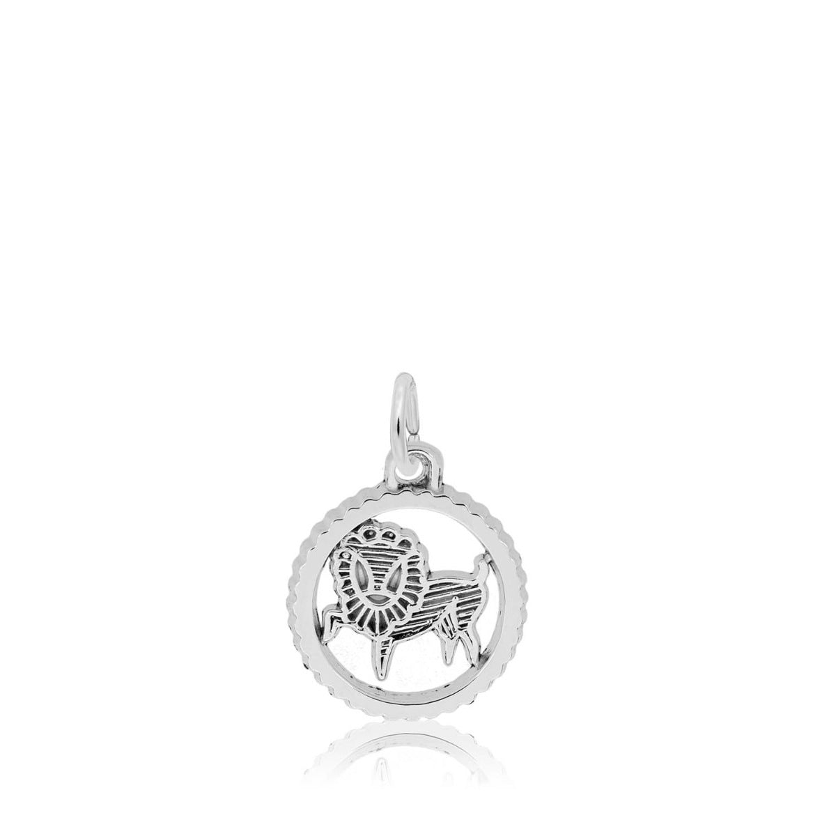 Leo Charm in Sterling Silver