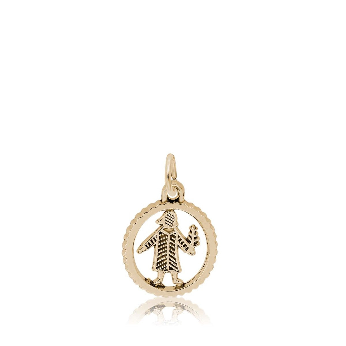 Virgo Charm in 14K Yellow Gold