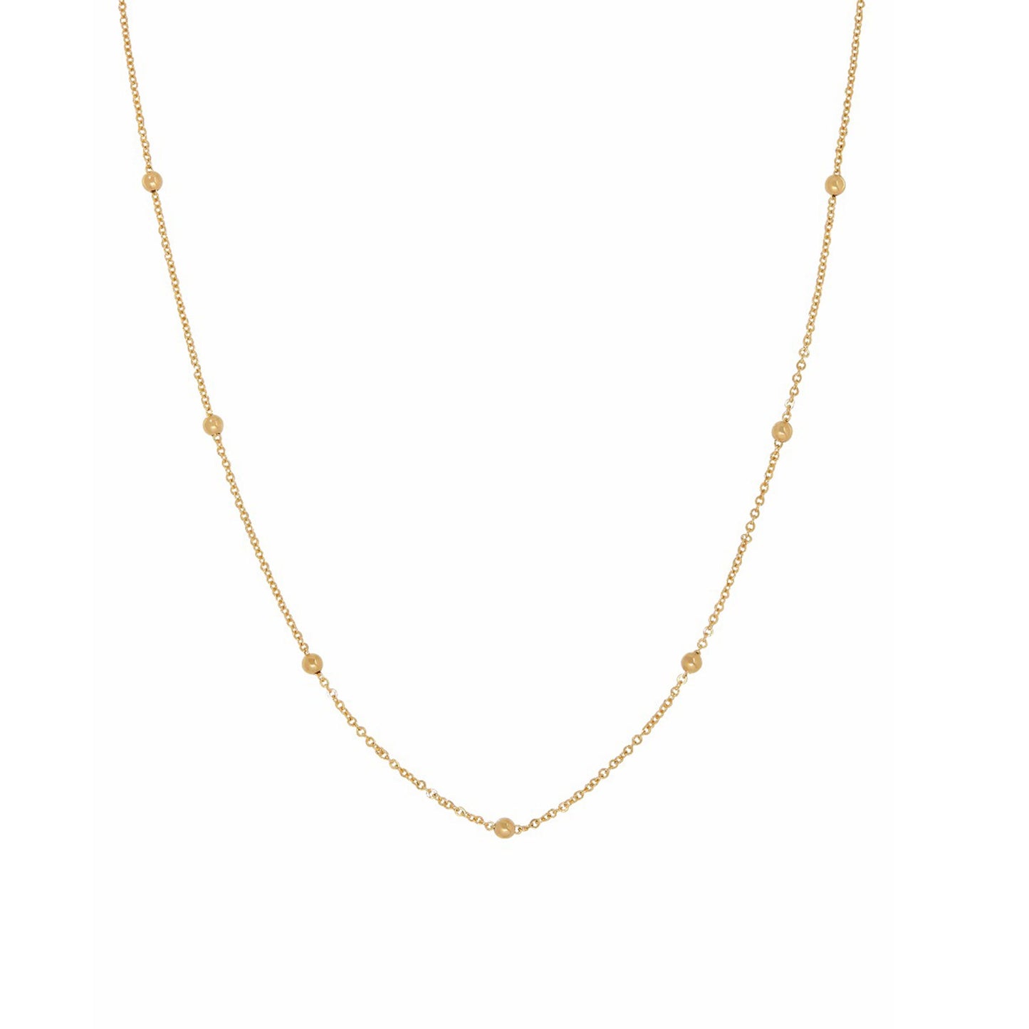 Fashion Beaded Necklace in 10 Kt. Yellow Gold