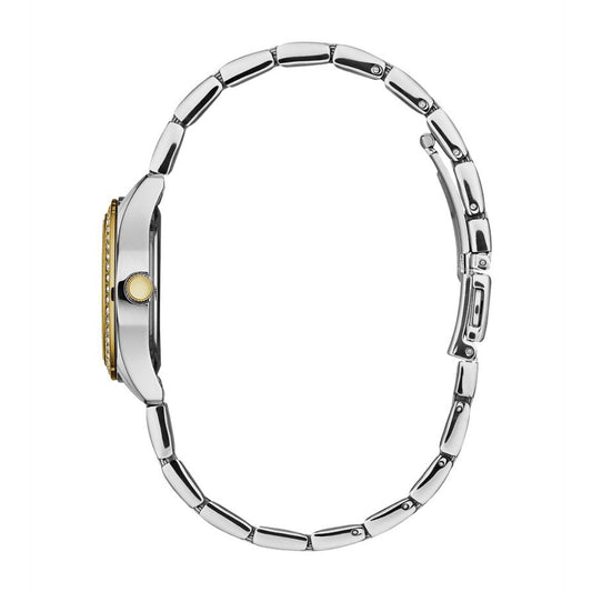 Caravelle Ladies' Sport Two-Tone Stainless Steel Watch with Mother of Pearl Dial front view