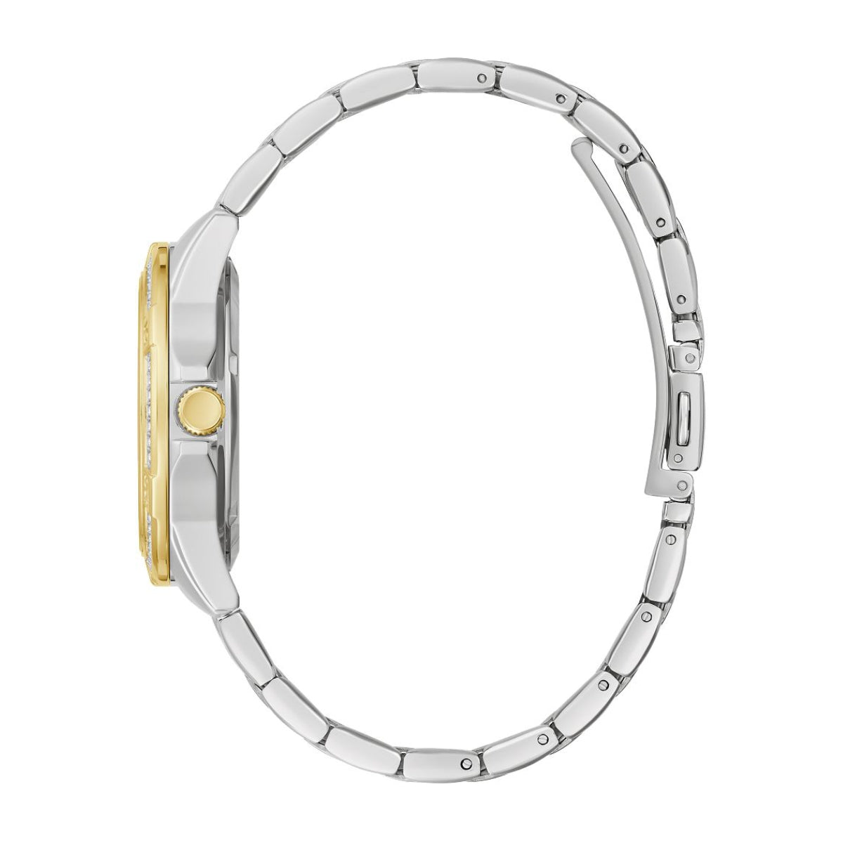 Caravelle Ladies' Aqualuxx Two-Tone Stainless Steel Watch with Silver Dial front view