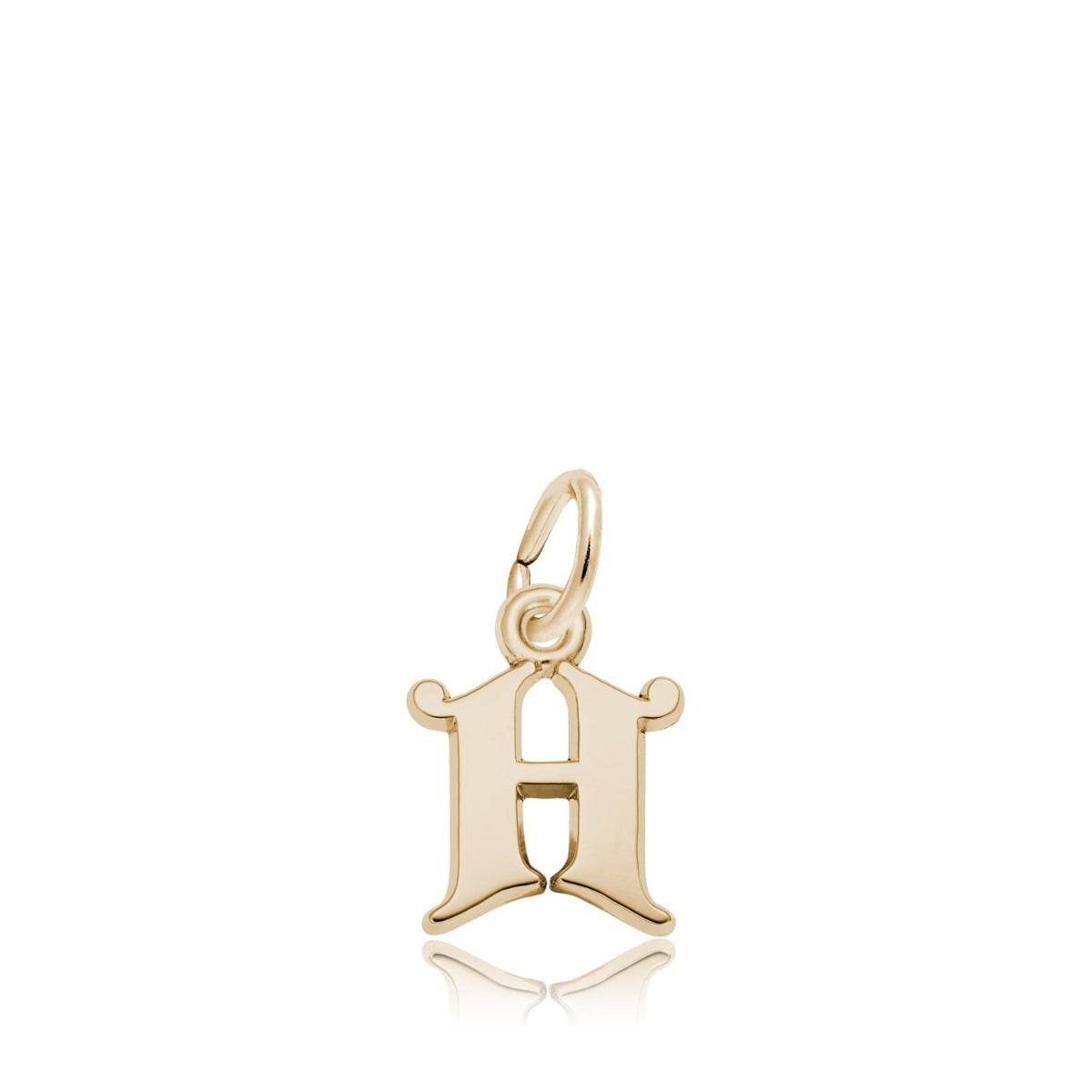 Initial H Charm in 14K Yellow Gold