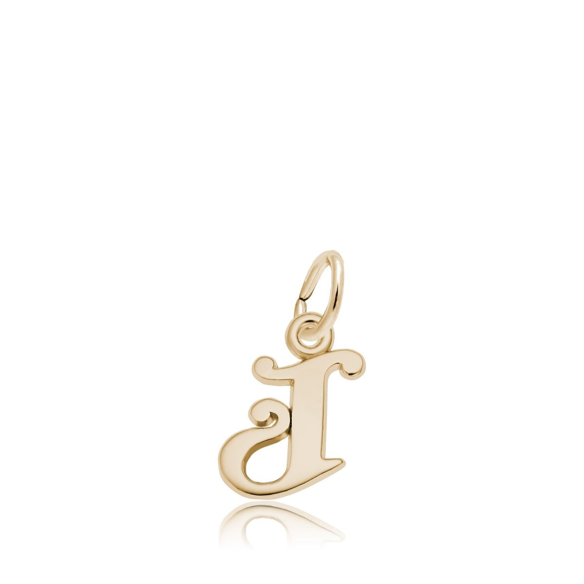 Initial J Charm in 14K Yellow Gold