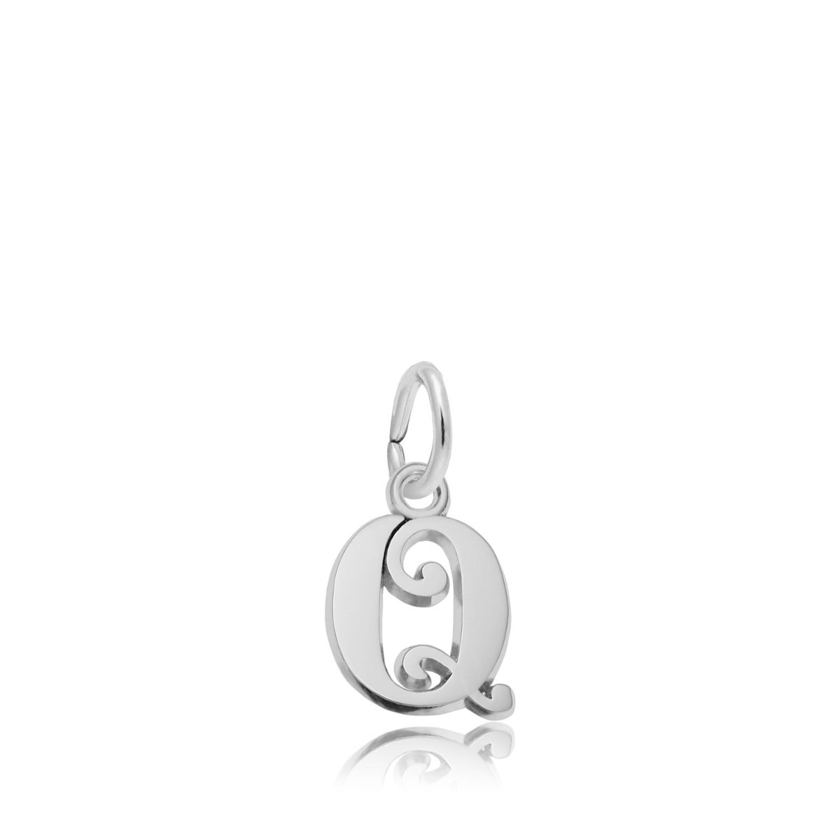 Initial Q Charm in Sterling Silver