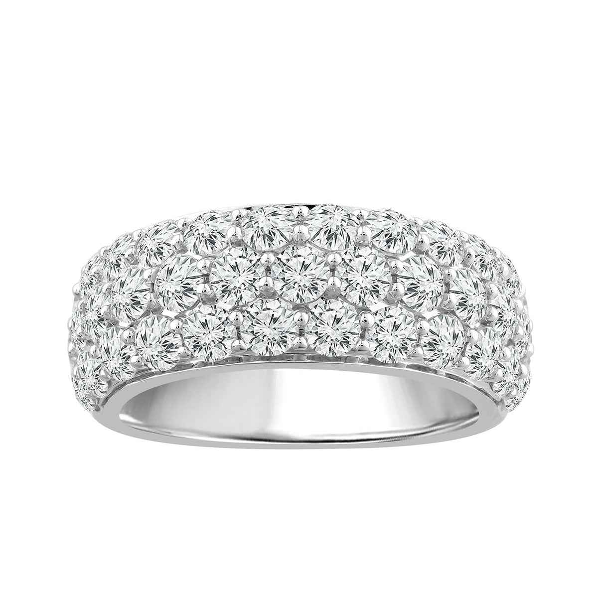 Adamante 3 ct. tw. Lab-Grown Diamond Multi-Row Anniversary Ring in 10K White Gold