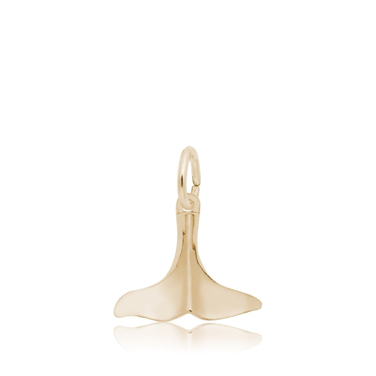 Orca Whale Tail Charm in 14K Yellow Gold
