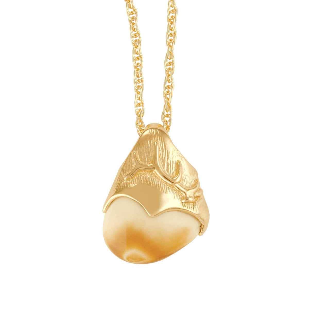 Ladies' Elk Ivory Necklace in 14K Yellow Gold - I420075 Cheyenne