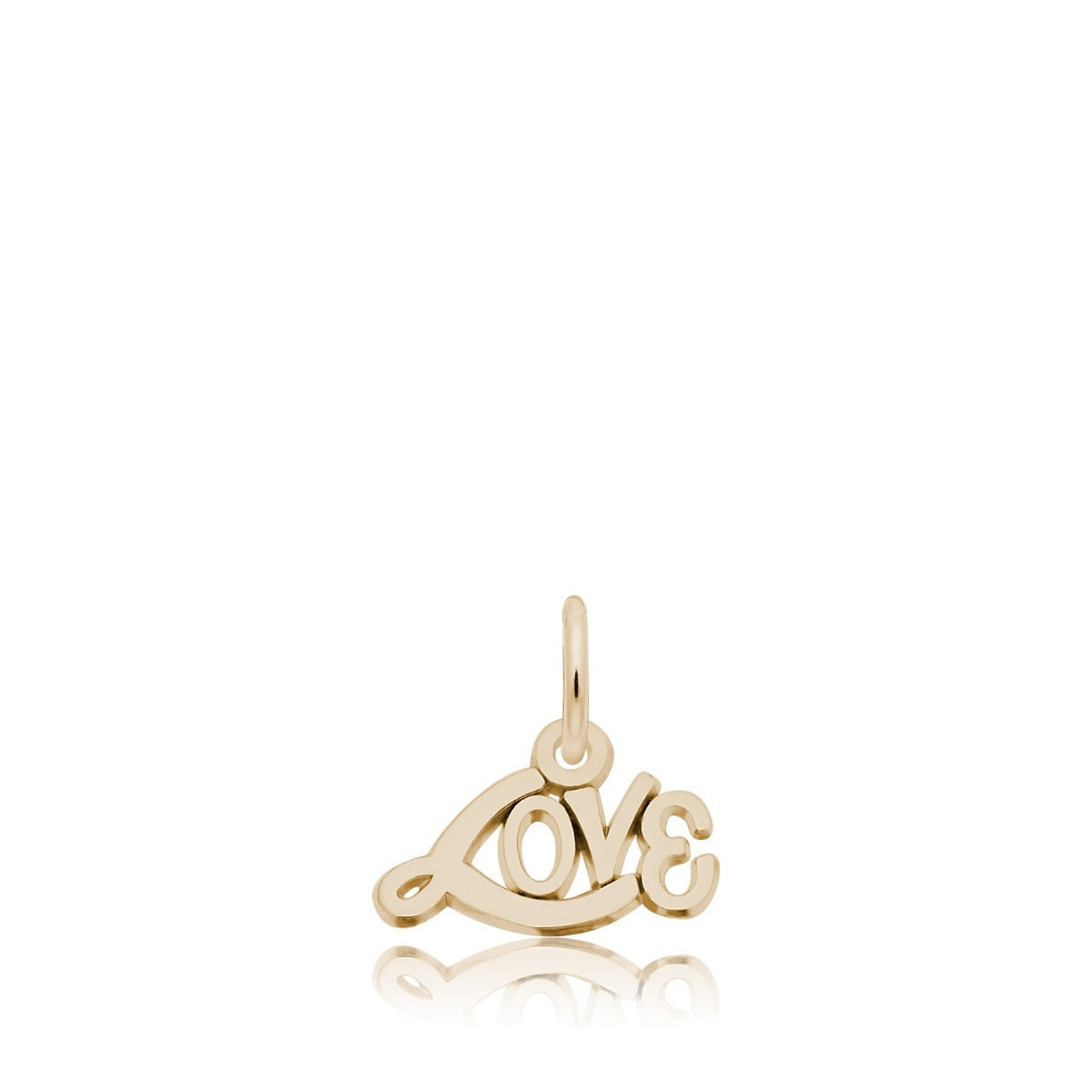 Signed with Love Charm in 14K Yellow Gold