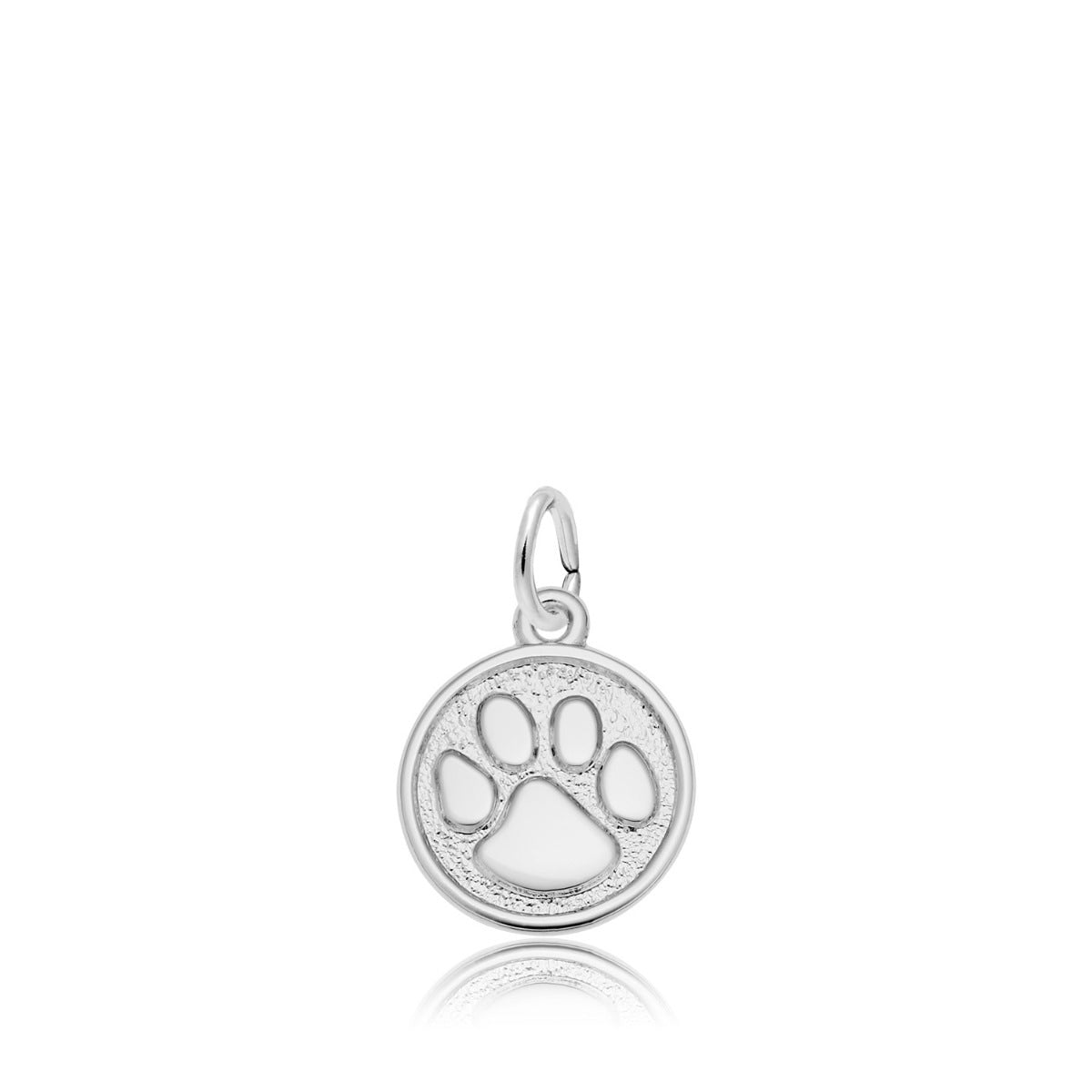 Paw Print Charm in Sterling Silver