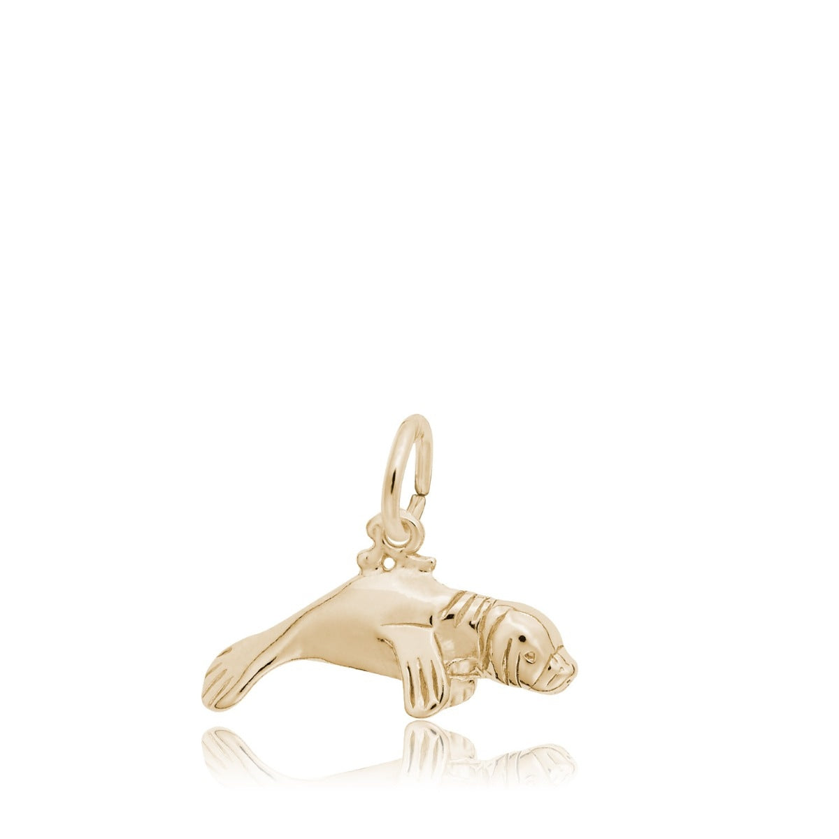 Manatee Charm in 14K Yellow Gold