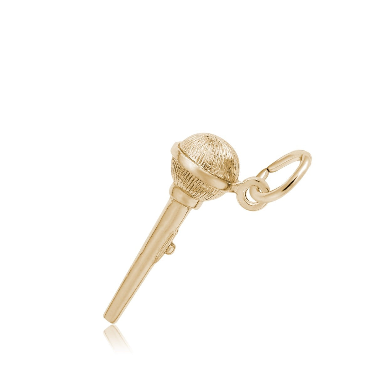 Microphone Charm in 14K Yellow Gold