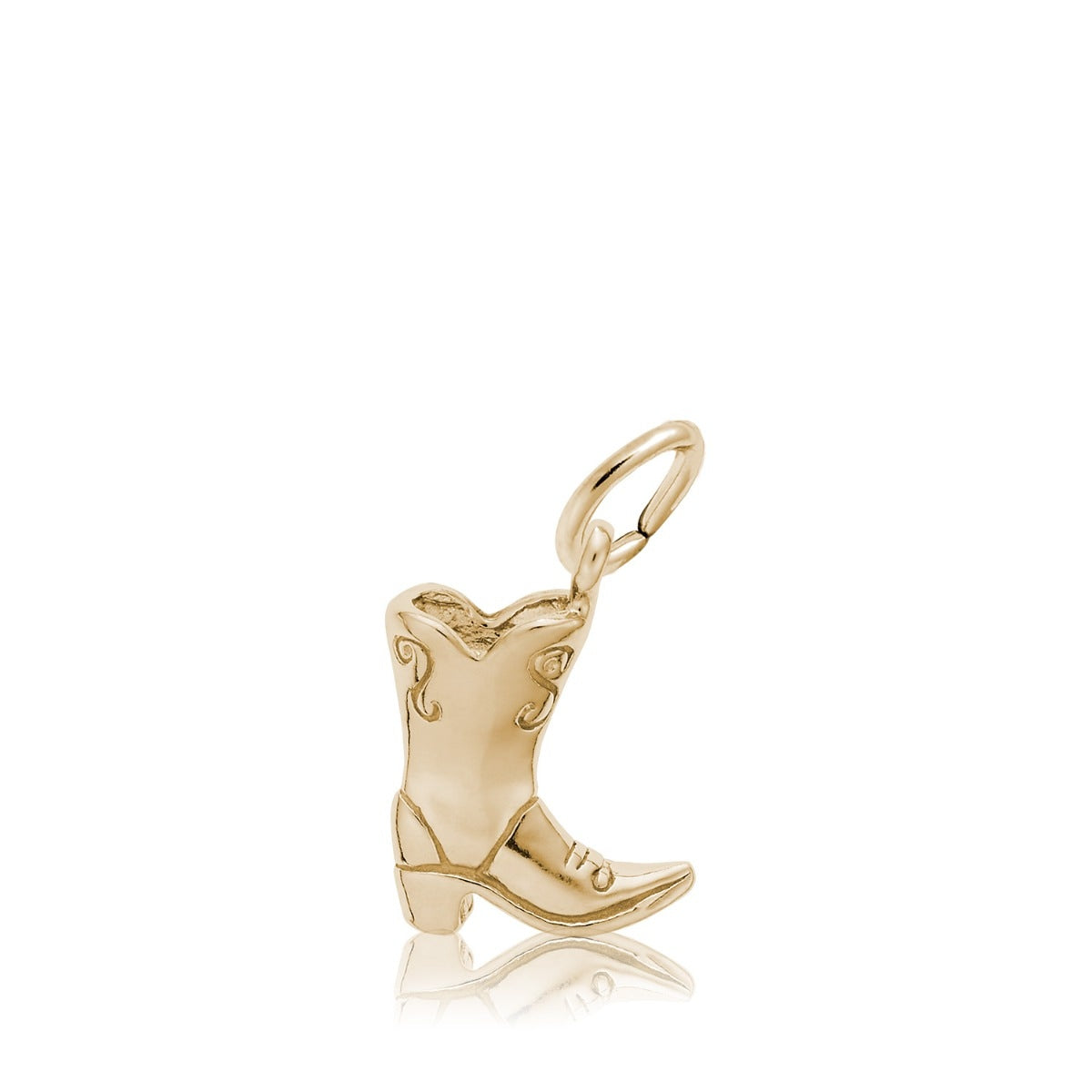 Cowboy Boot Charm in 14K Yellow Gold