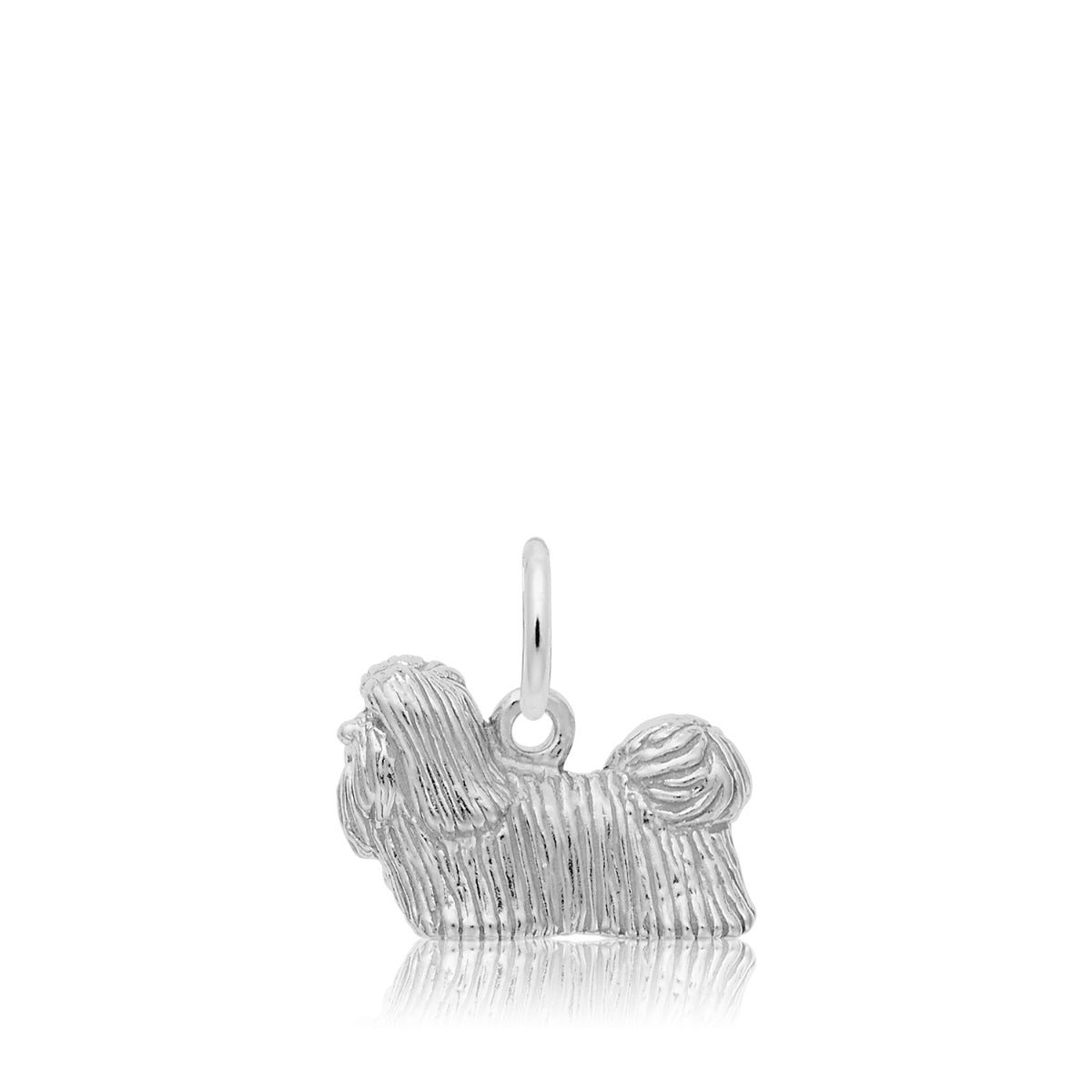 Shih Tzu Dog Charm in Sterling Silver