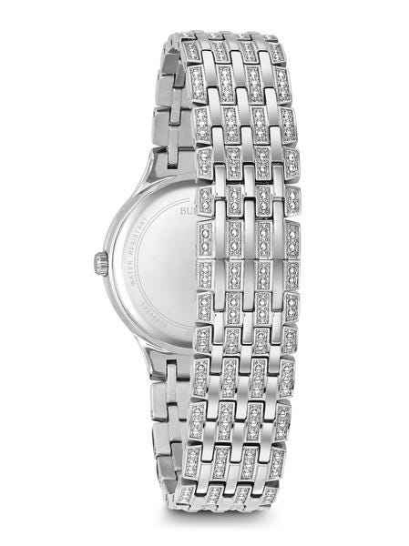 Bulova Crystal Collection Ladies' Watch in Stainless Steel close-up detail