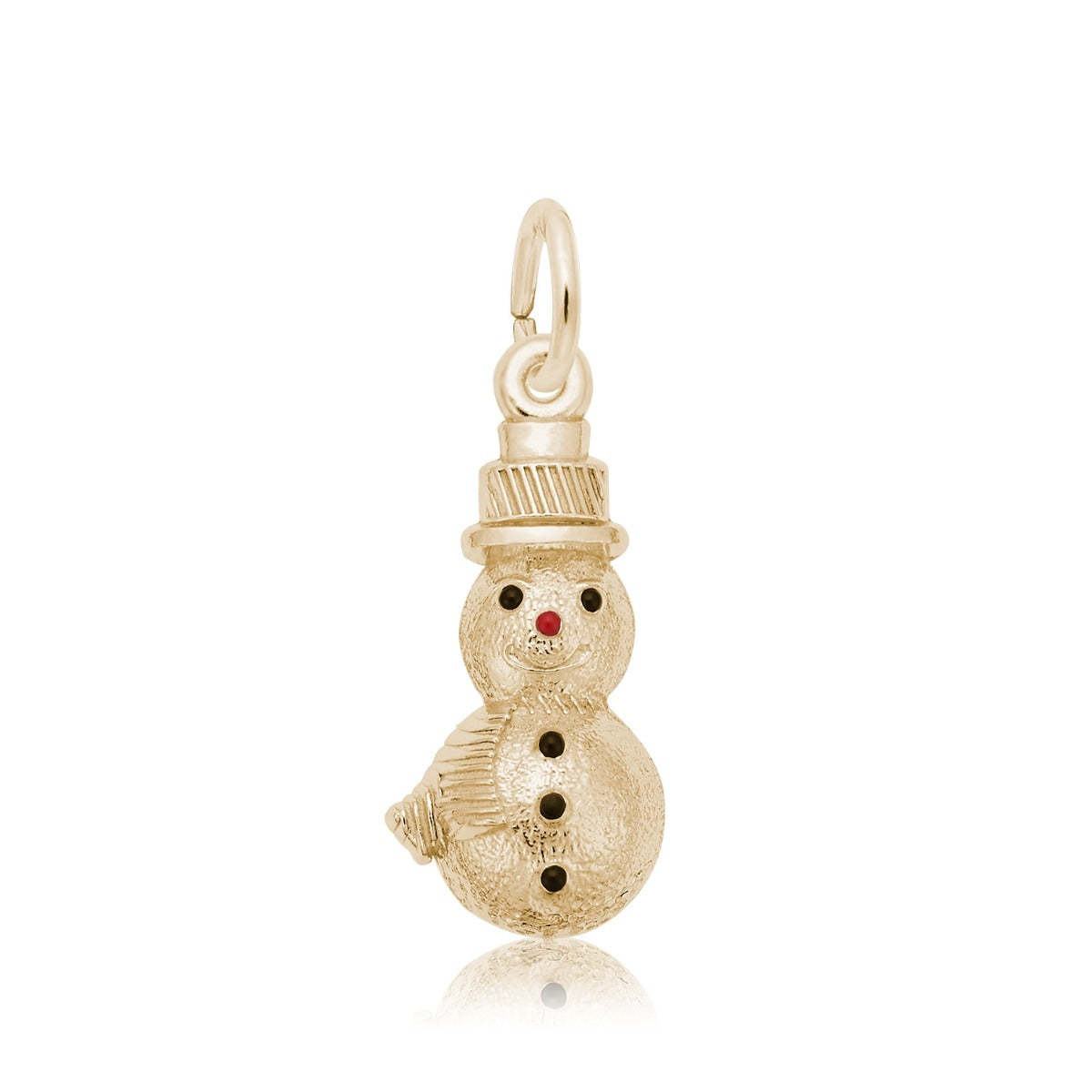 Snowman Charm in 14K Yellow Gold