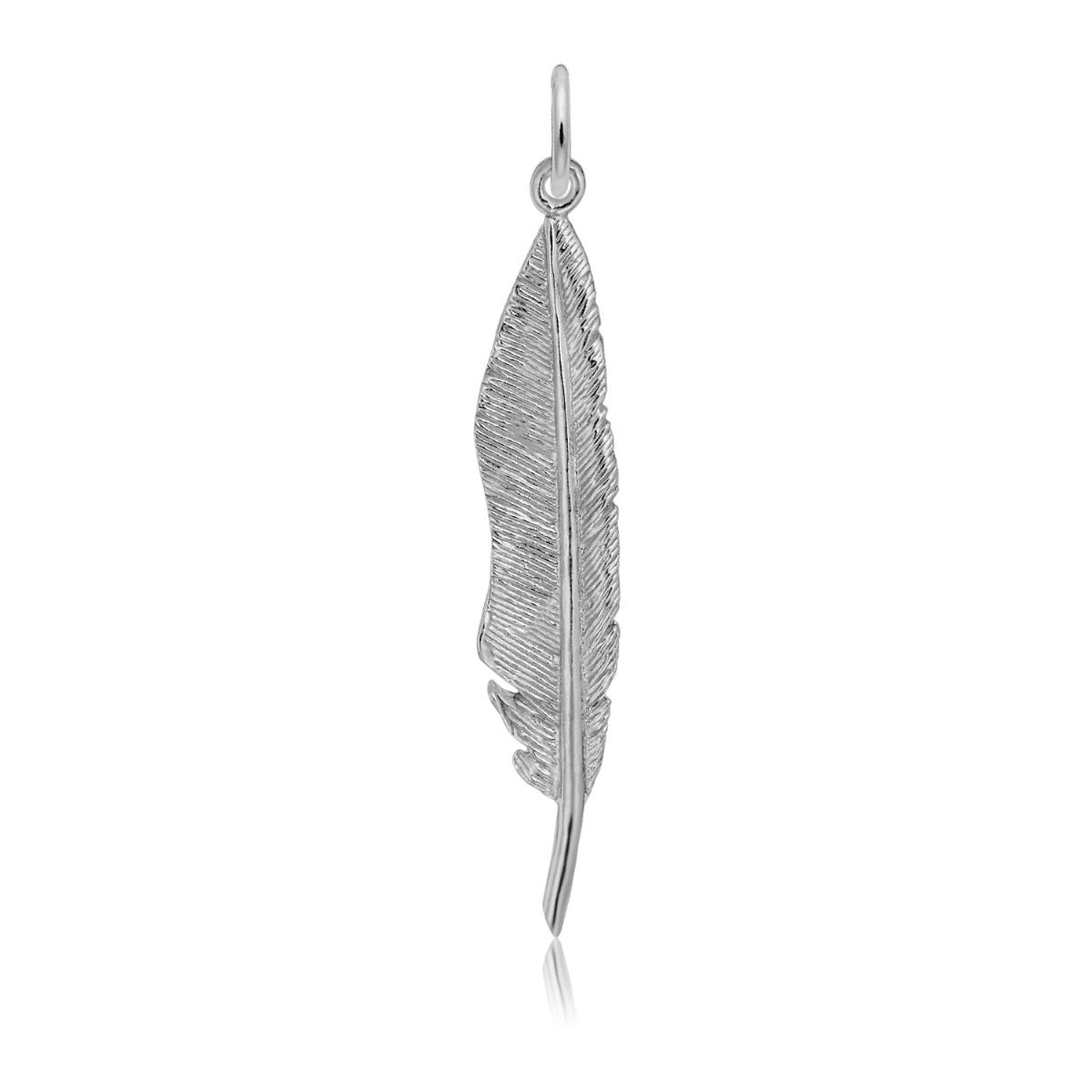 Feather Charm in Sterling Silver