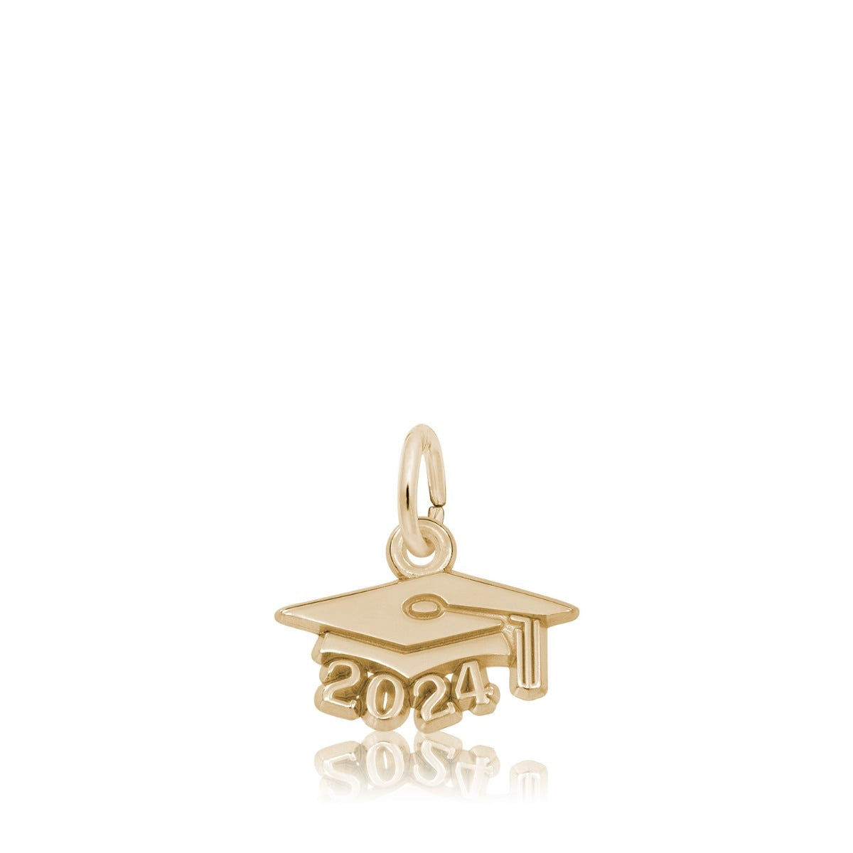Grad Cap 2024 Charm in 14K Yellow Gold