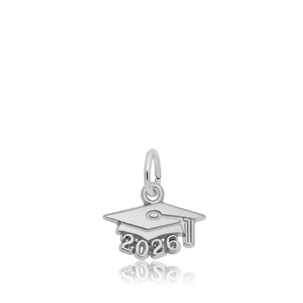 Grad Cap 2026 Charm in Sterling Silver