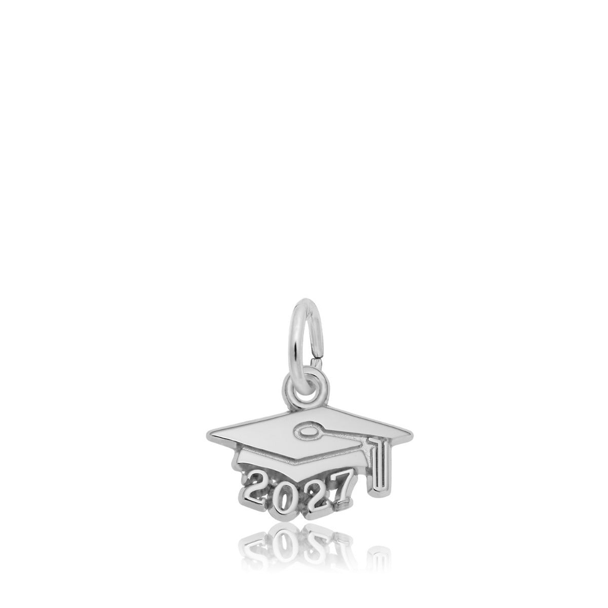 Grad Cap 2027 Charm in Sterling Silver