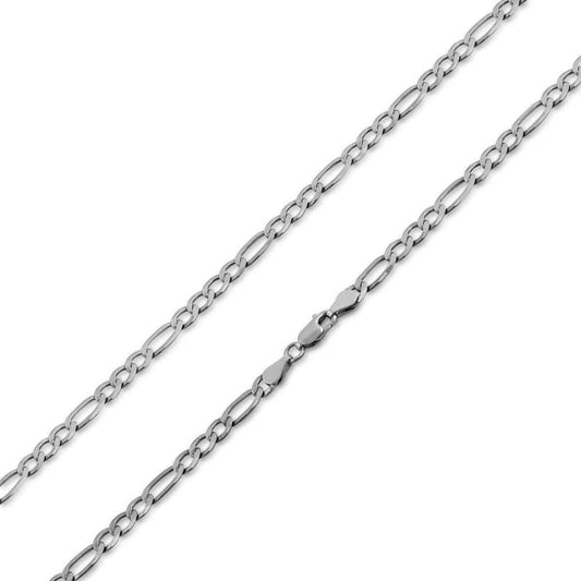 4.5MM 20-inch Figaro Chain in Sterling Silver front view