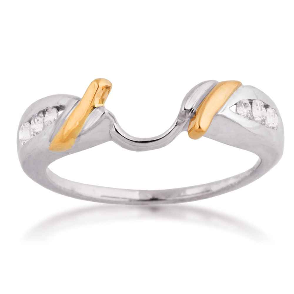 1/4 ct. tw. 6-Diamond Ring Enhancer in Two Tone Gold