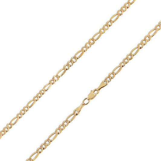 5.85mm 24-inch Solid Figaro Chain Necklace in 10K Yellow Gold front view