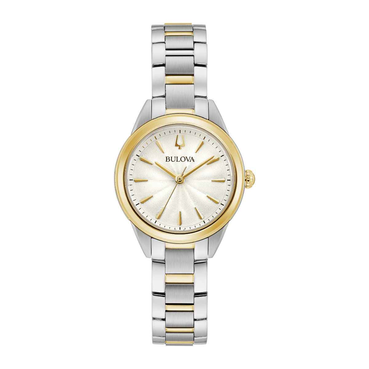 Bulova Ladies' Sutton Two-Tone Stainless Steel Watch with Silver White Dial