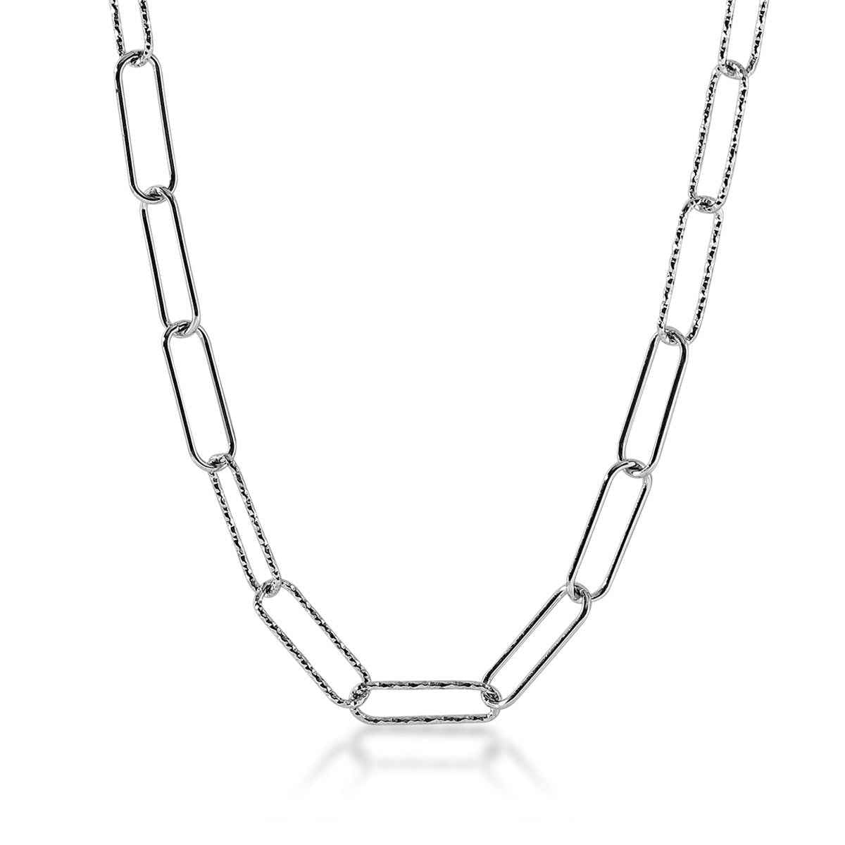 36-inch Paperclip Link Chain in Sterling Silver