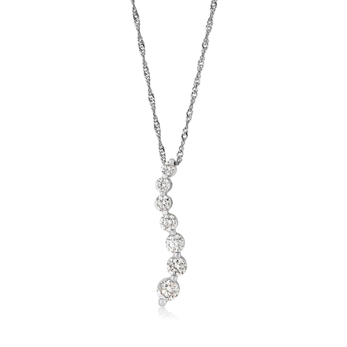Journey Collection 1 ct. tw. Diamond Pendant in 10K White Gold