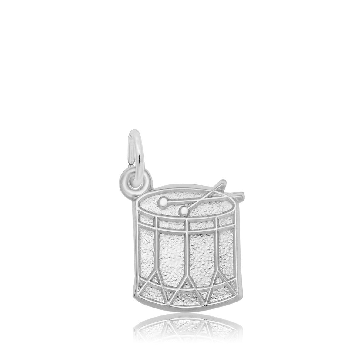 Snare Drum Charm in Sterling Silver