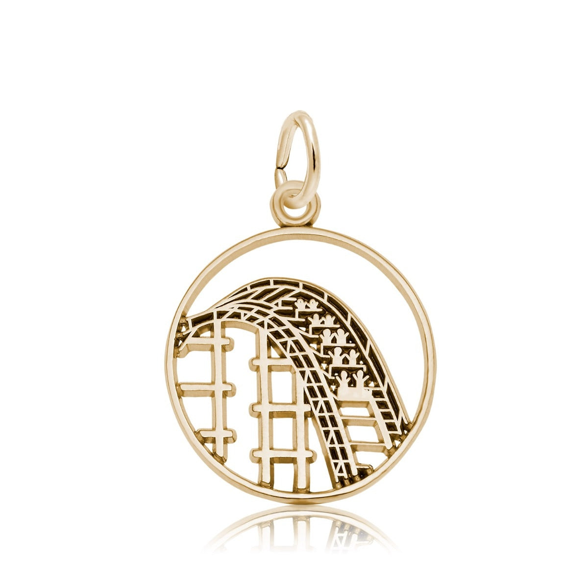 Roller Coaster Charm in 14K Yellow Gold