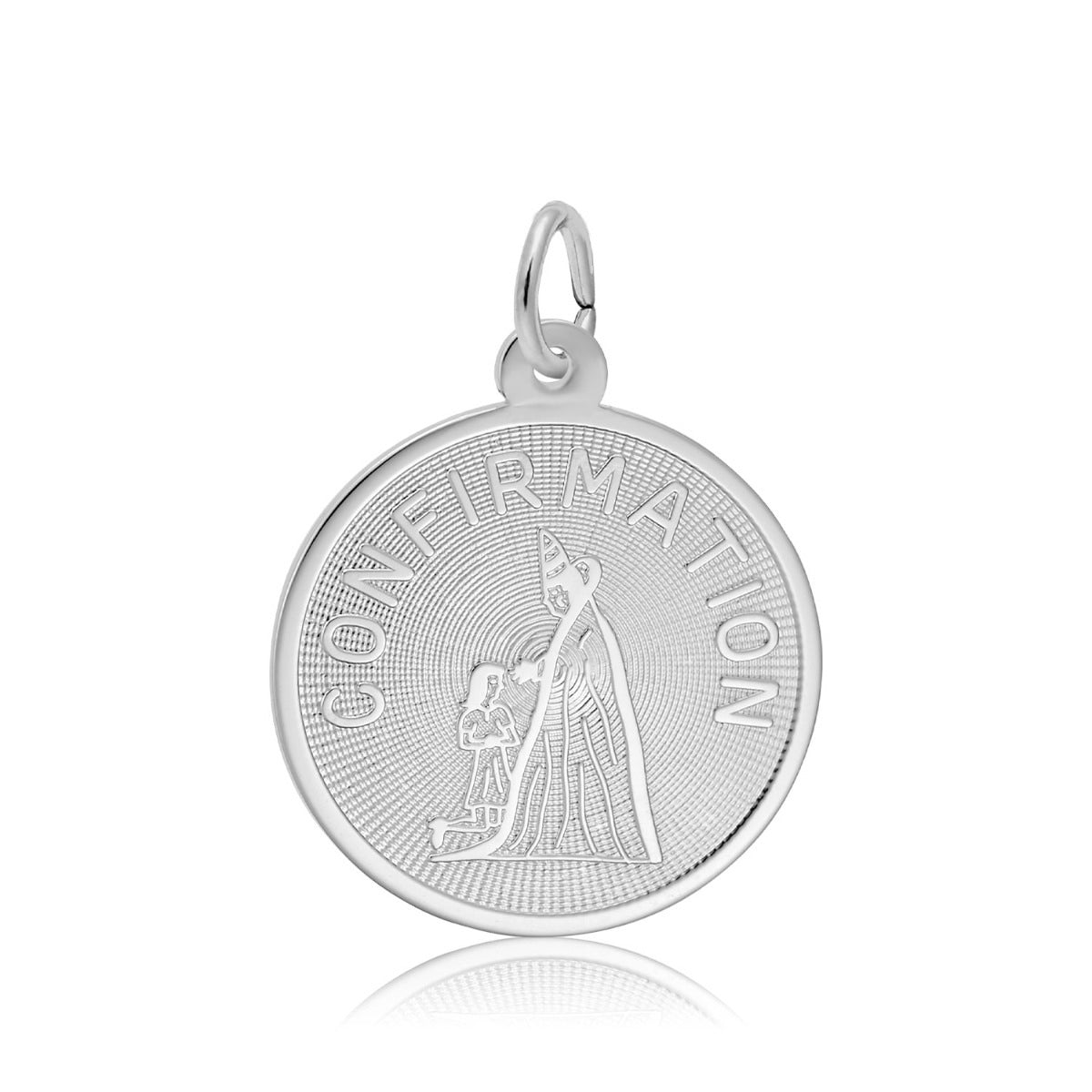 Confirmation Disc Charm in Sterling Silver