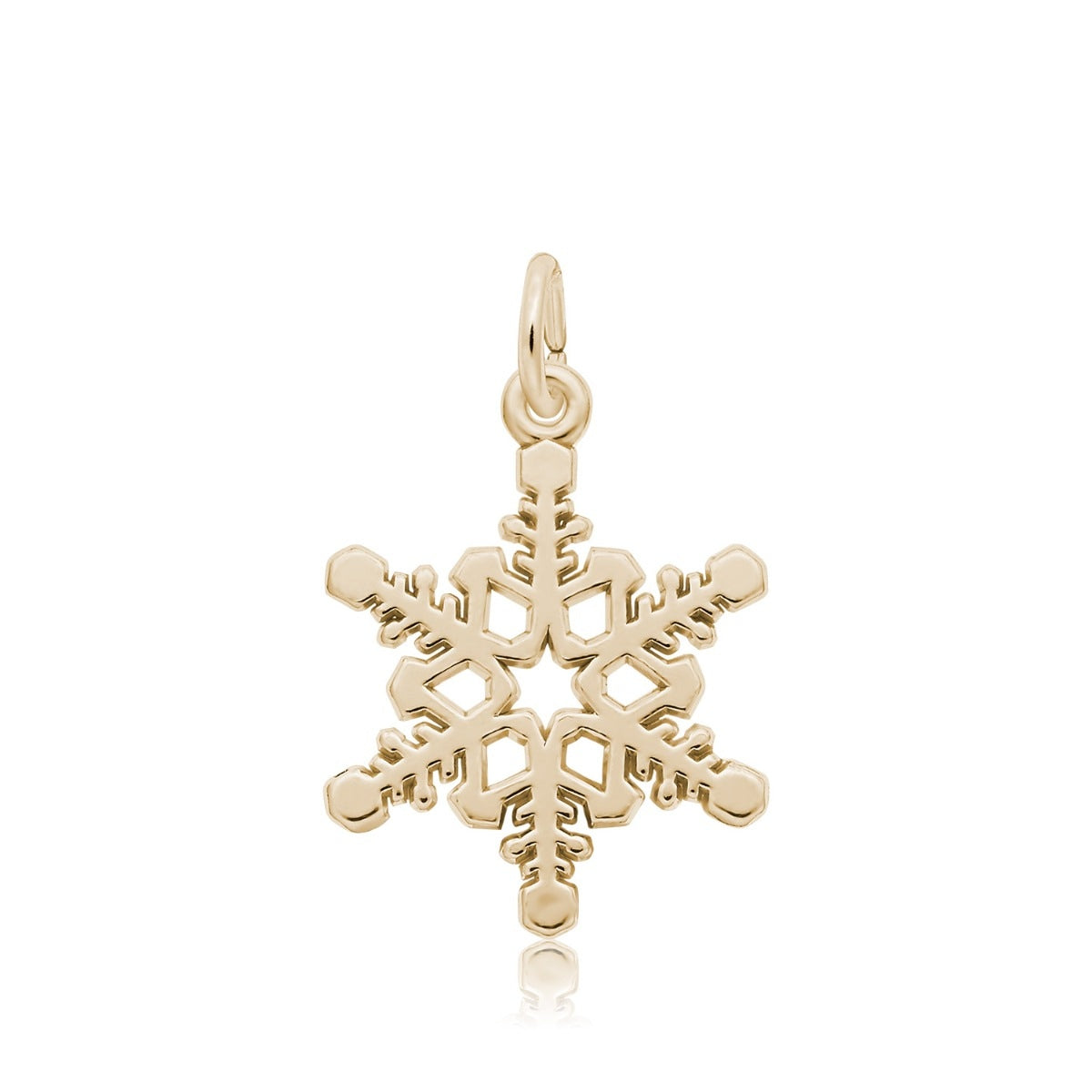 Snowflake Charm in 14K Yellow Gold