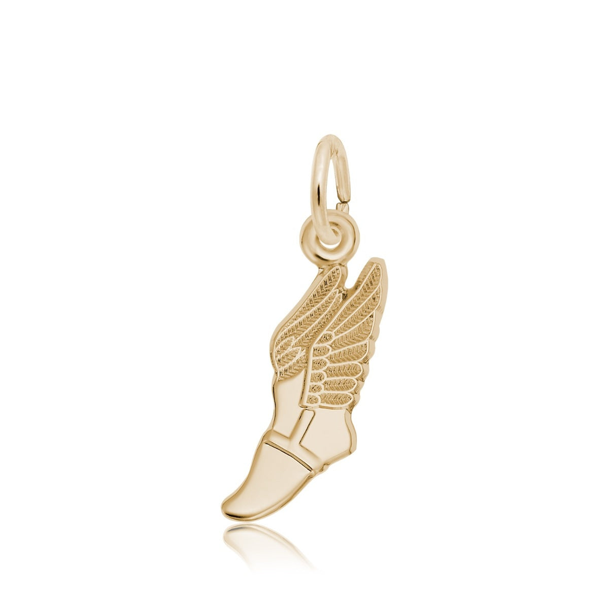 Winged Shoe Charm in 14K Yellow Gold