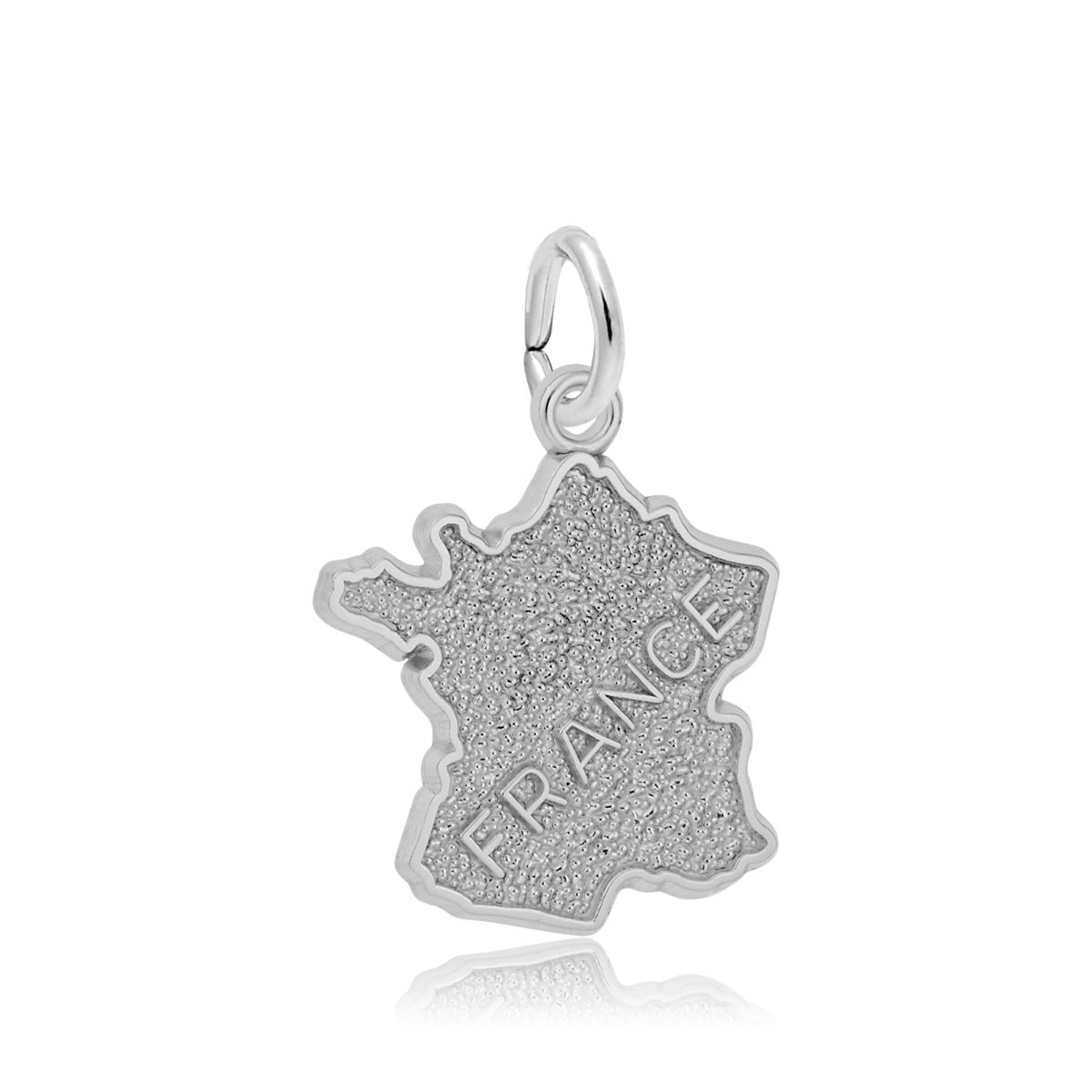 France Charm in Sterling Silver