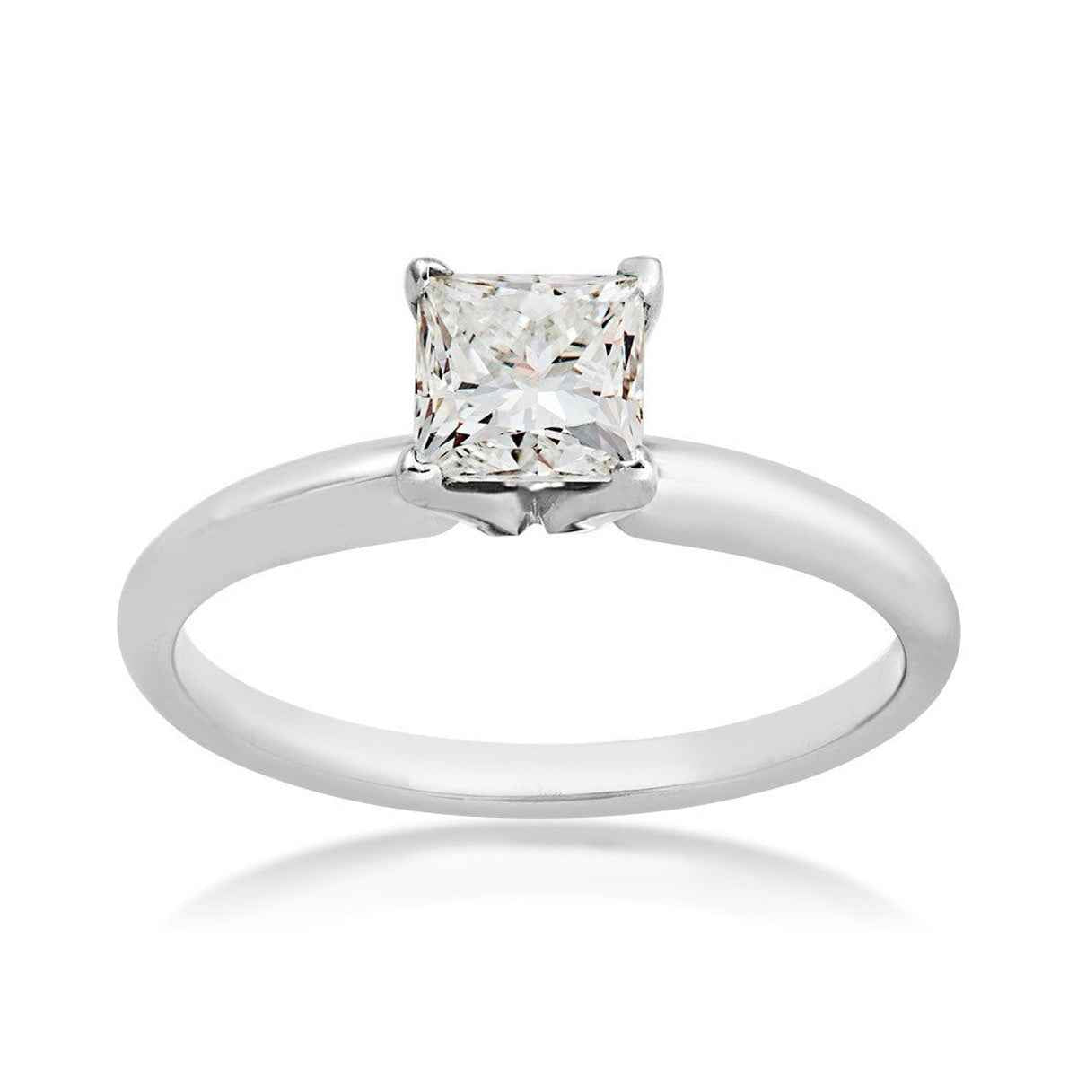 2 ct. tw. A Quality Princess Cut Diamond Solitaire Luxury Engagement Ring in 14K White Gold