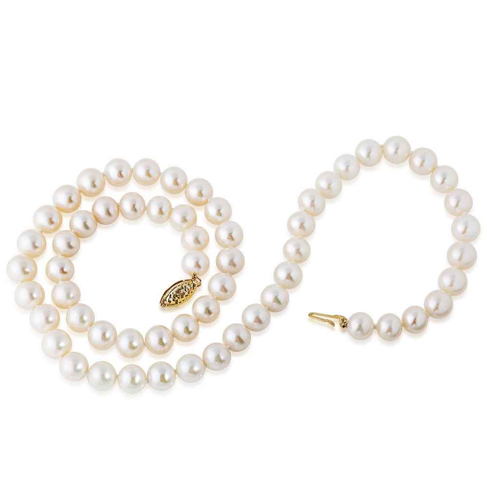 18-inch Strand White Freshwater 7-7.5MM Pearls