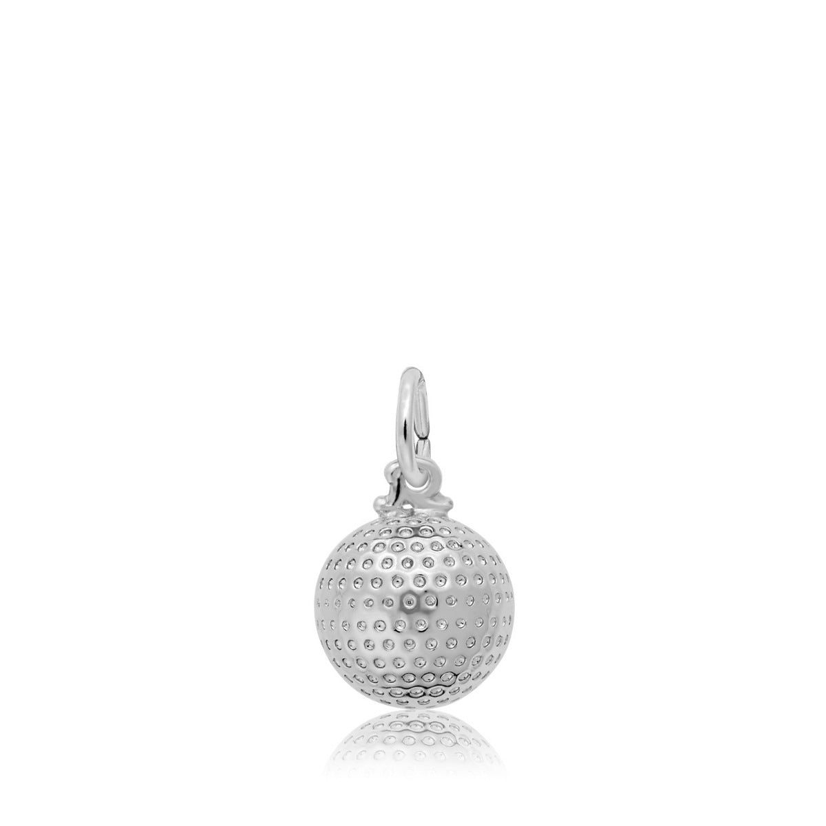 Golf Ball Charm in Sterling Silver